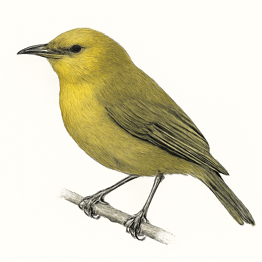 Illustration de Amakihi de Stejneger