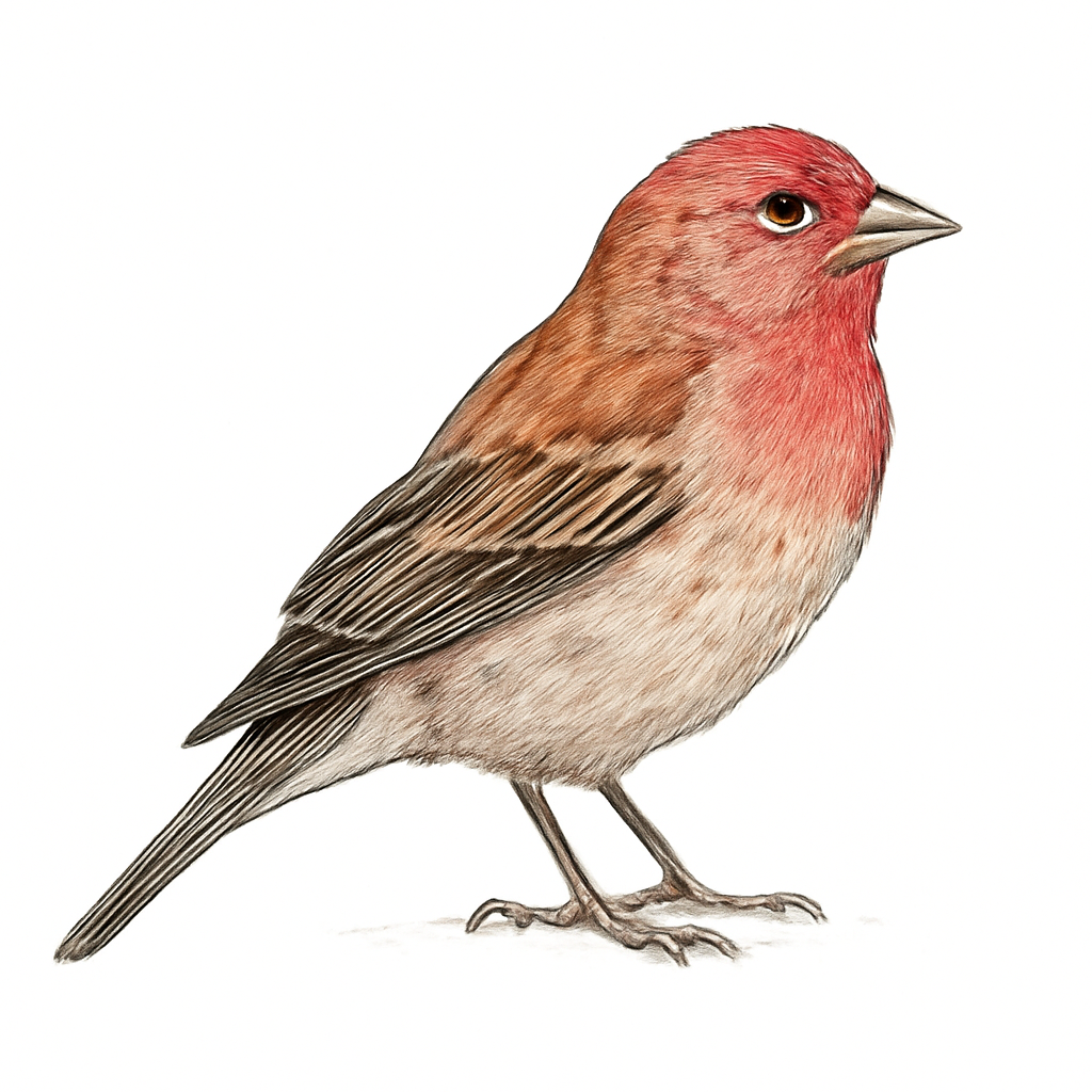 Common Rosefinch illustration