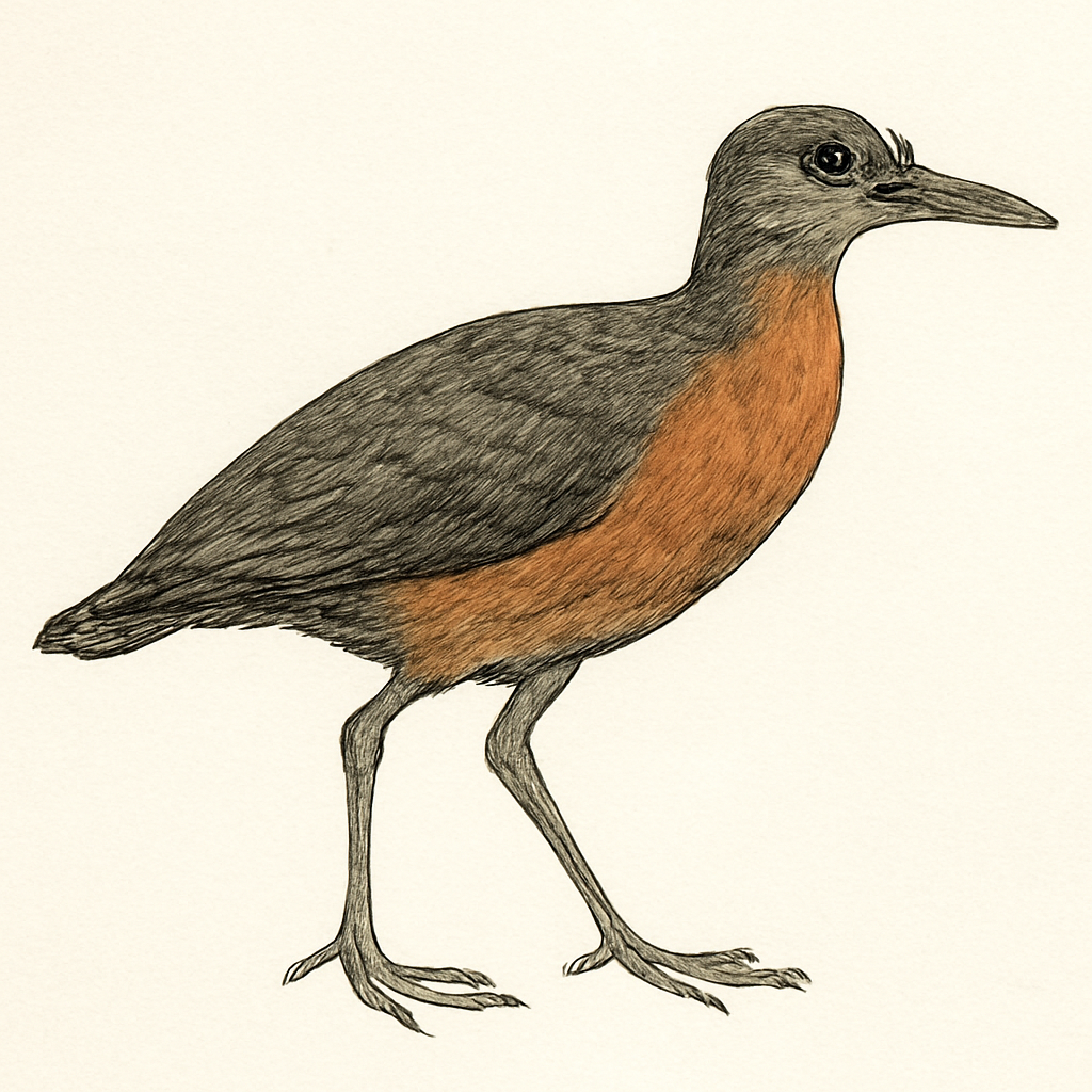 Illustrazione di Rufous-vented Ground-Cuckoo