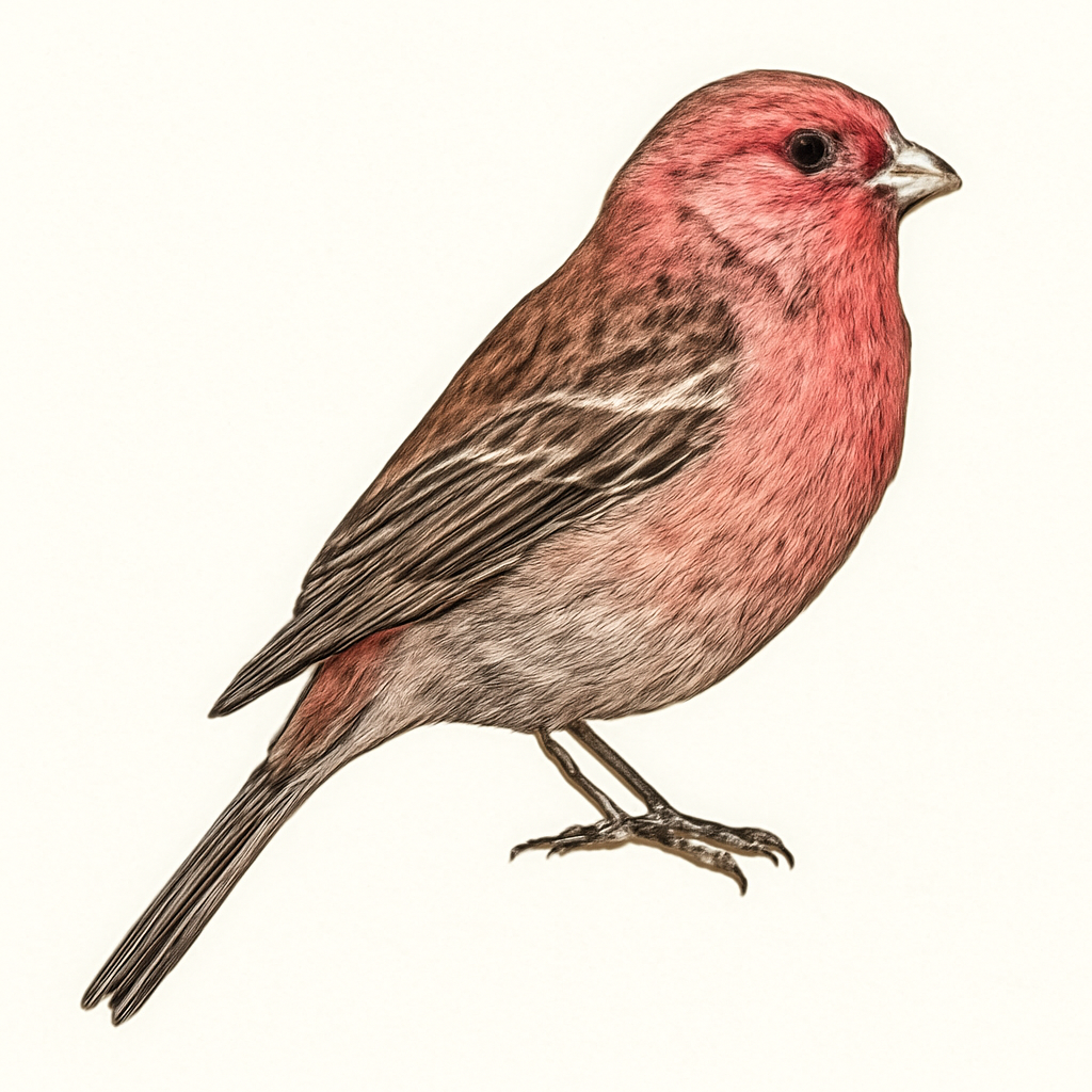 Ilustração de peito-rosado-rabilongo