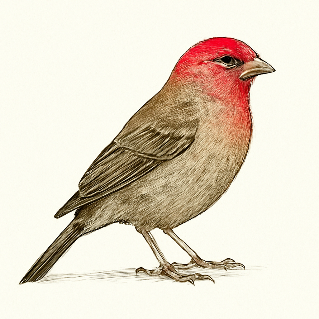 Illustration von Rhododendrongimpel