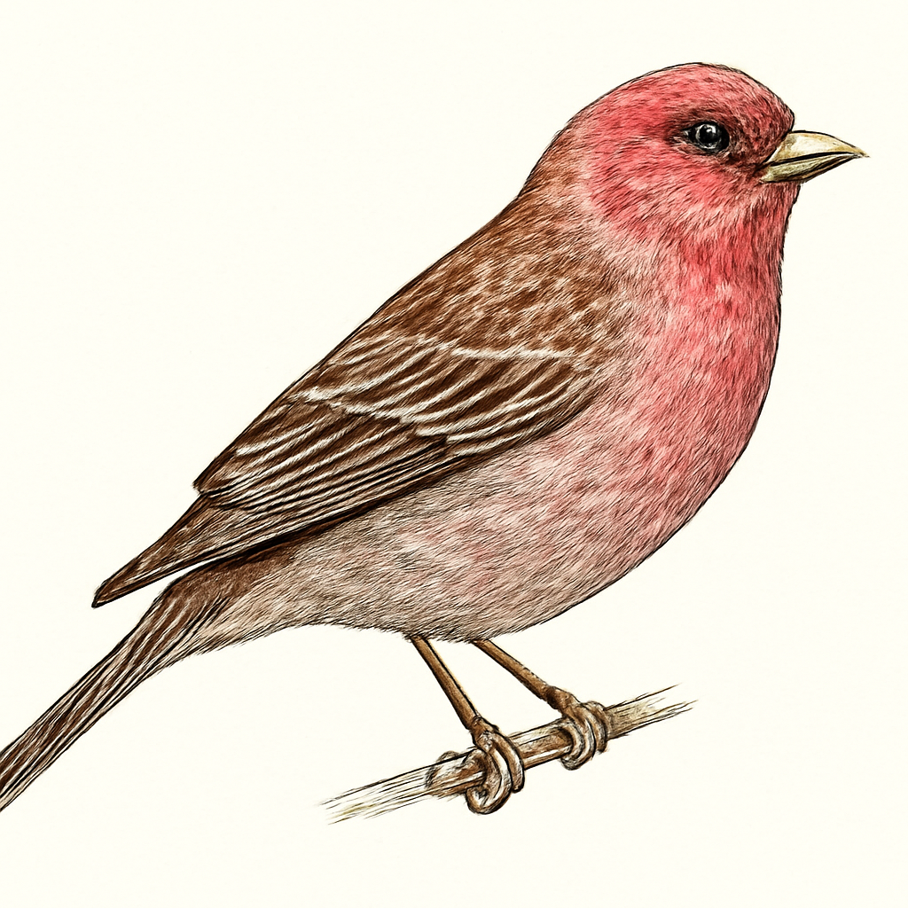 Ilustração de peito-rosado