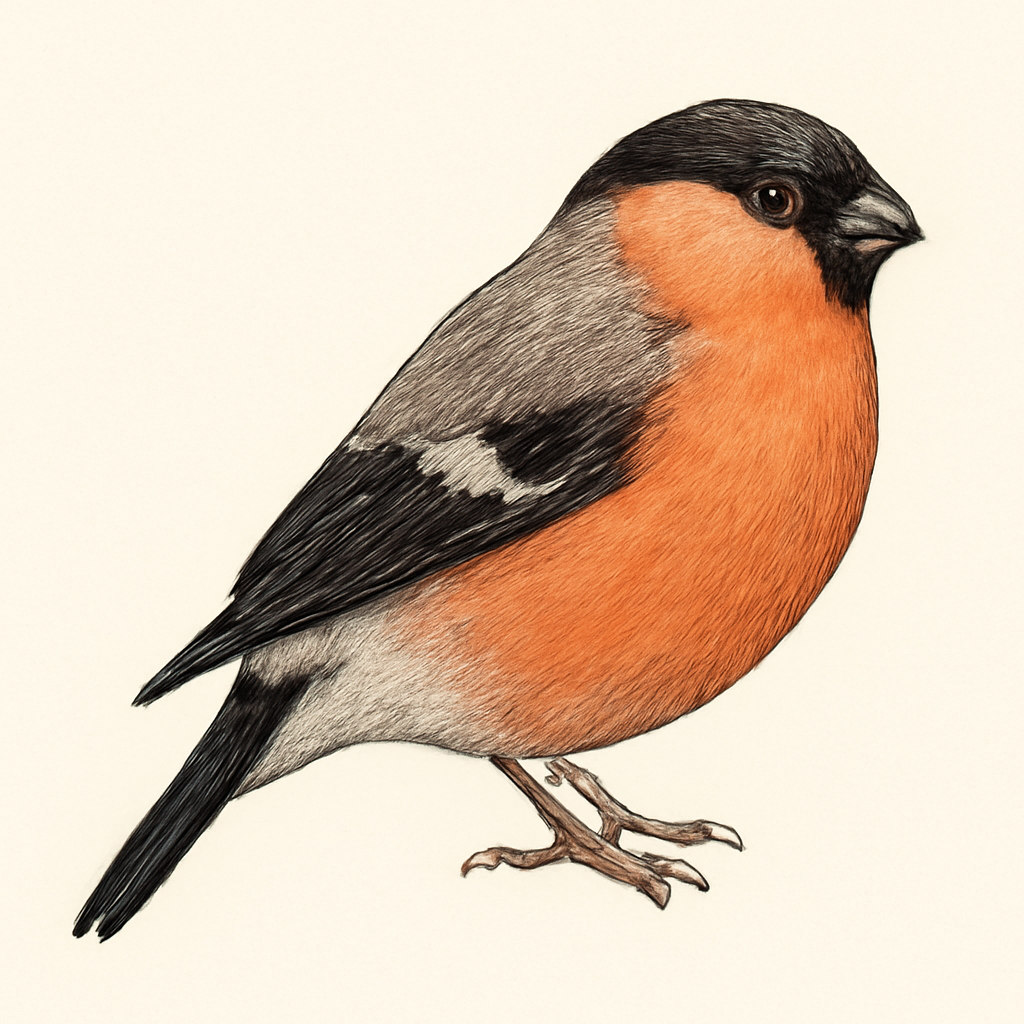 Ilustración de Camachuelo Anaranjado