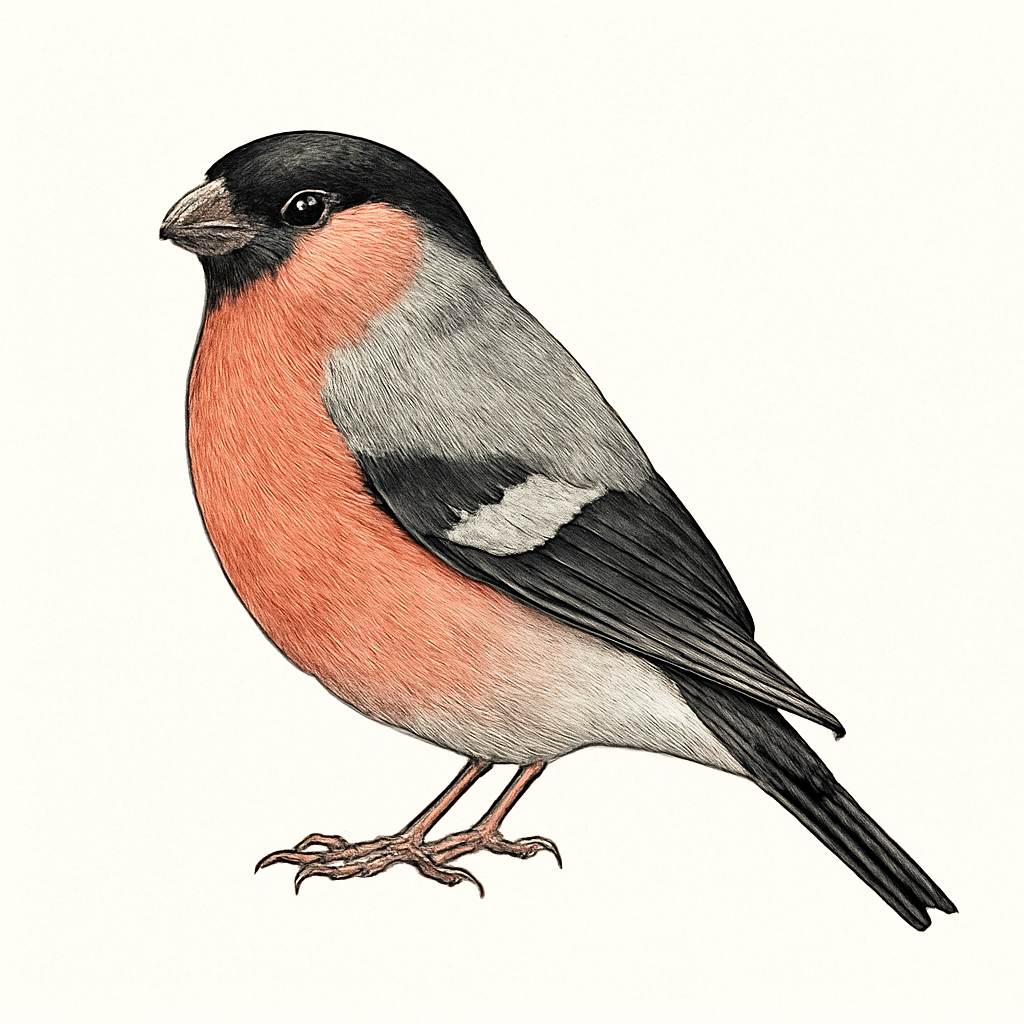 Eurasian Bullfinch illustration