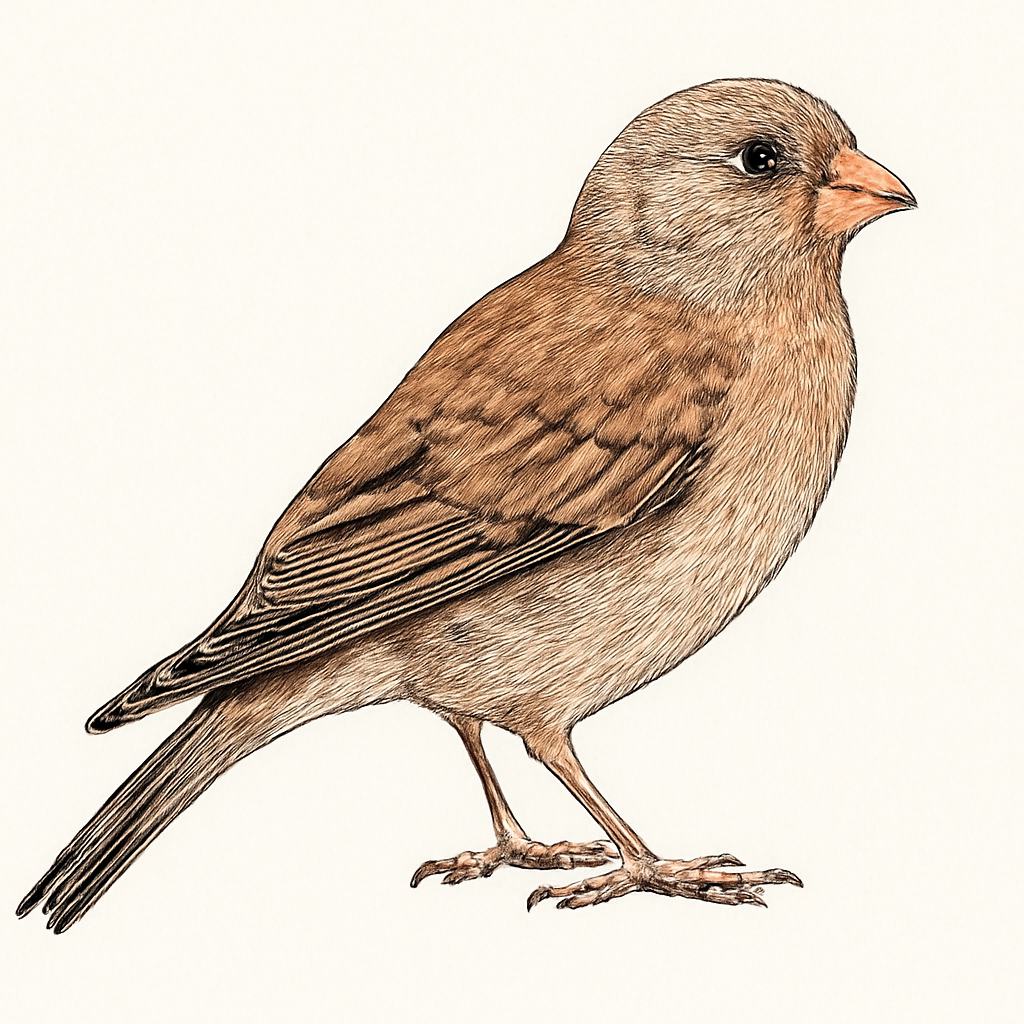 Trumpeter Finch illustration