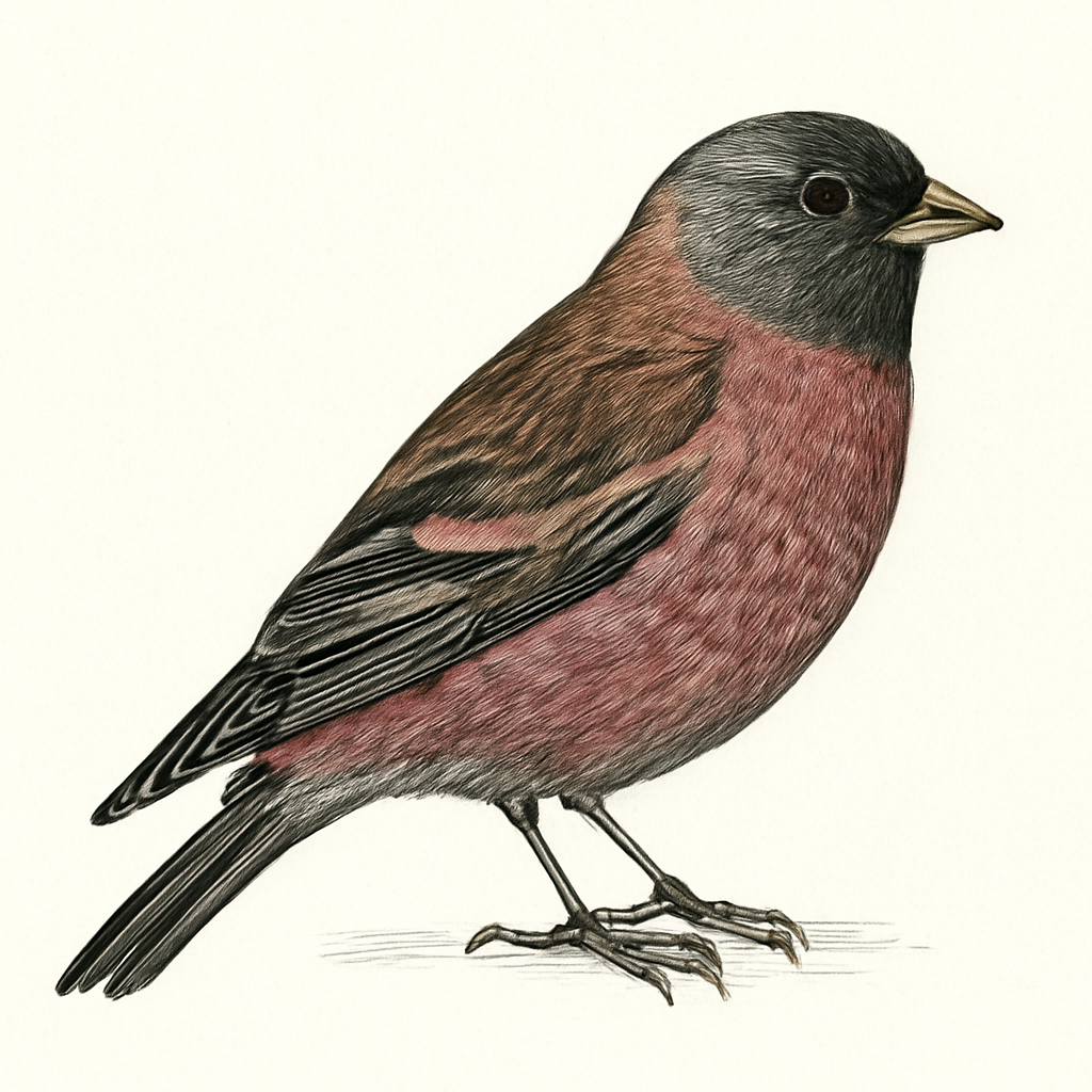 Ilustración de Pinzón Montano Pardo