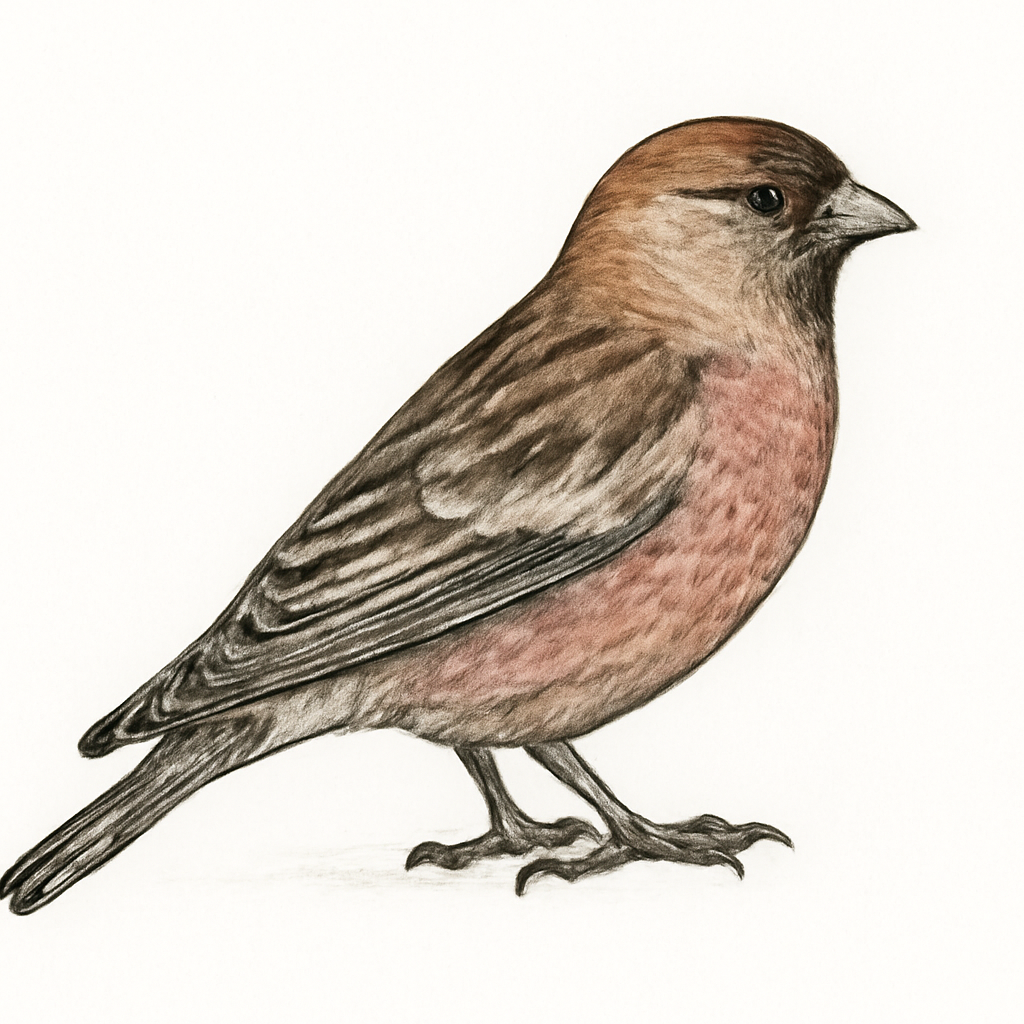 Brown-capped Rosy-Finch illustration