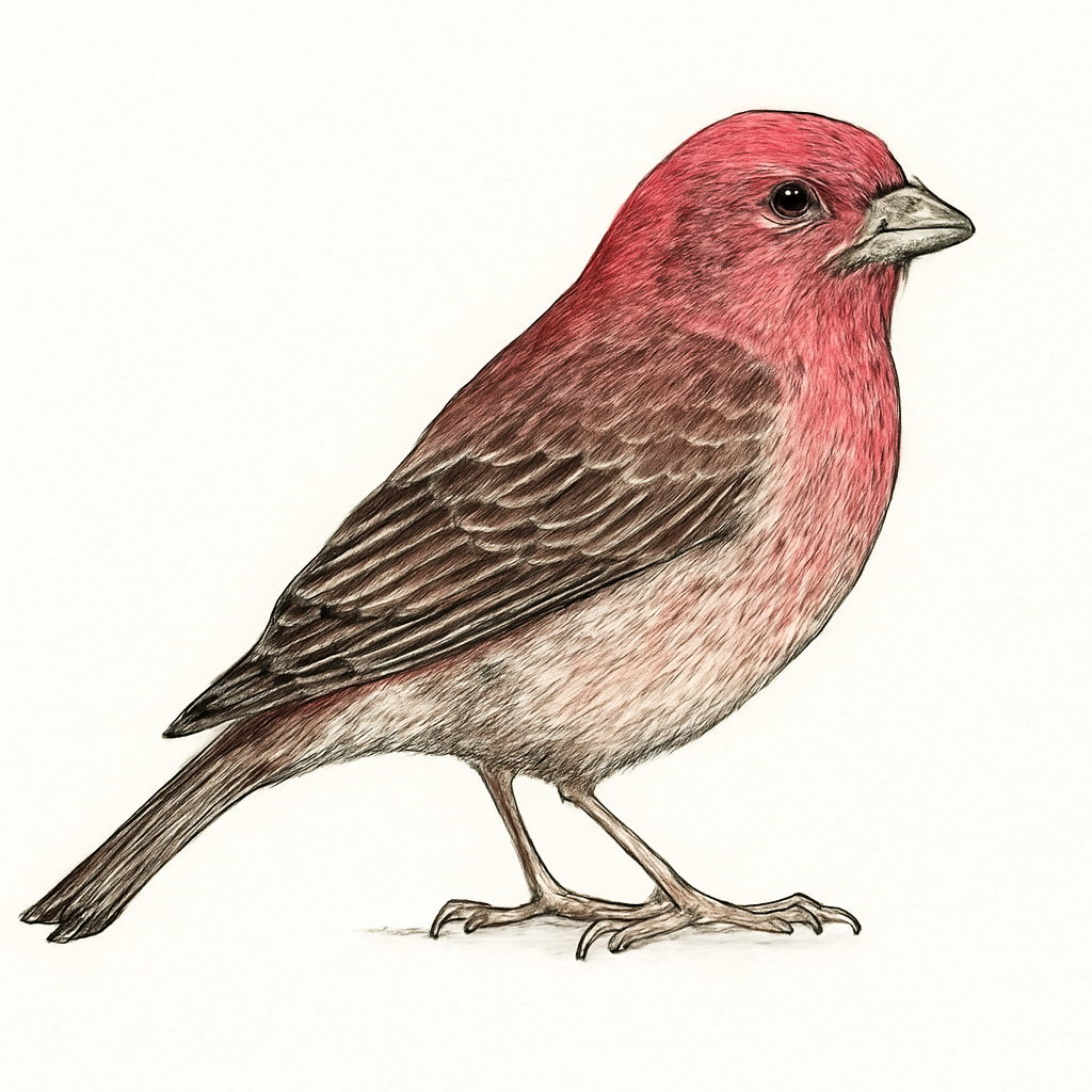 Illustration de Roselin pourpré