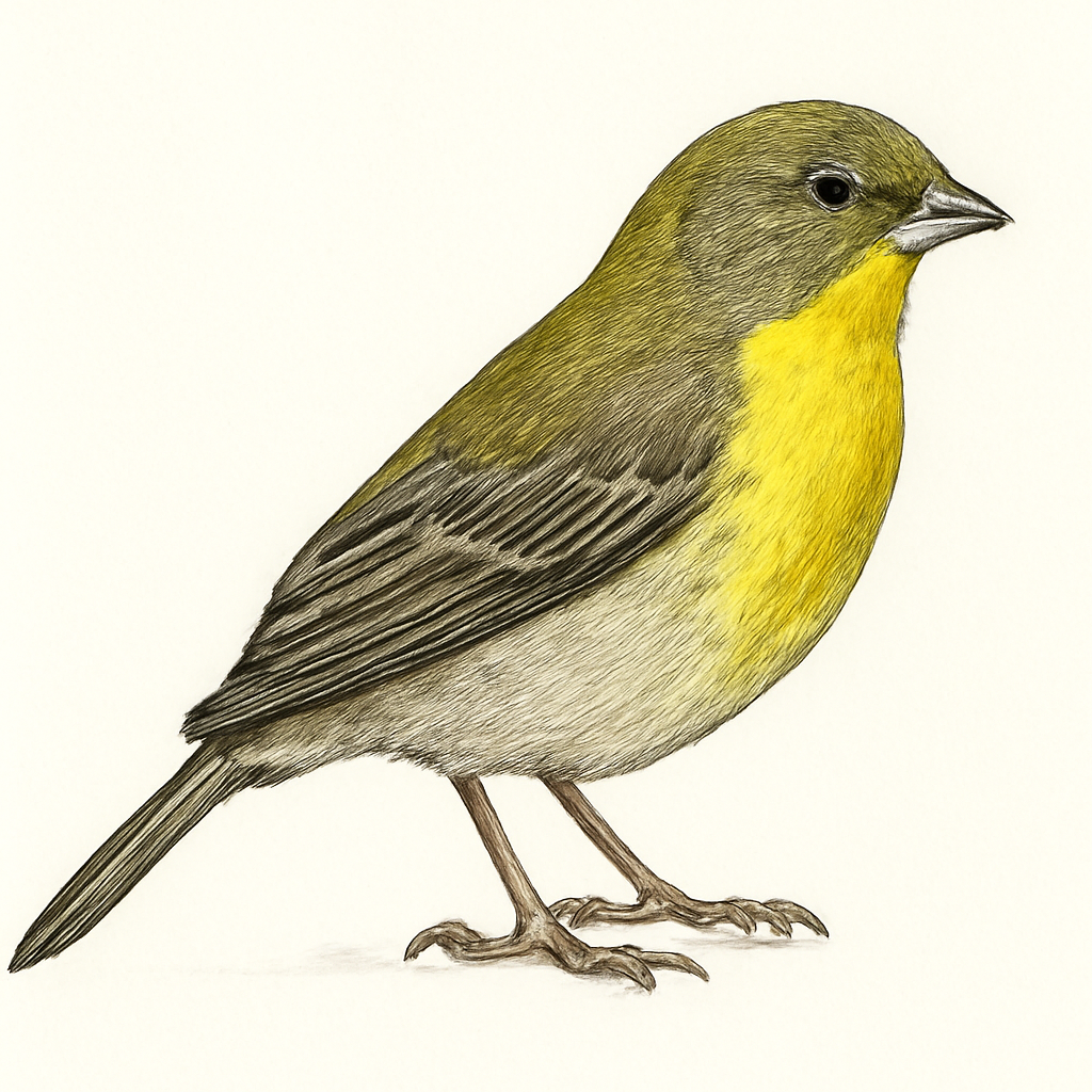 Illustratie van Geelborstkanarie