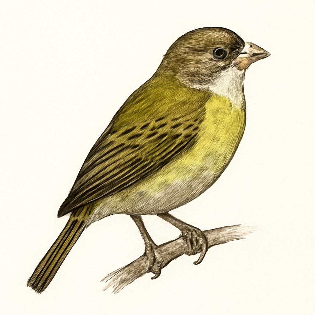 Illustration von Weißkehlgirlitz