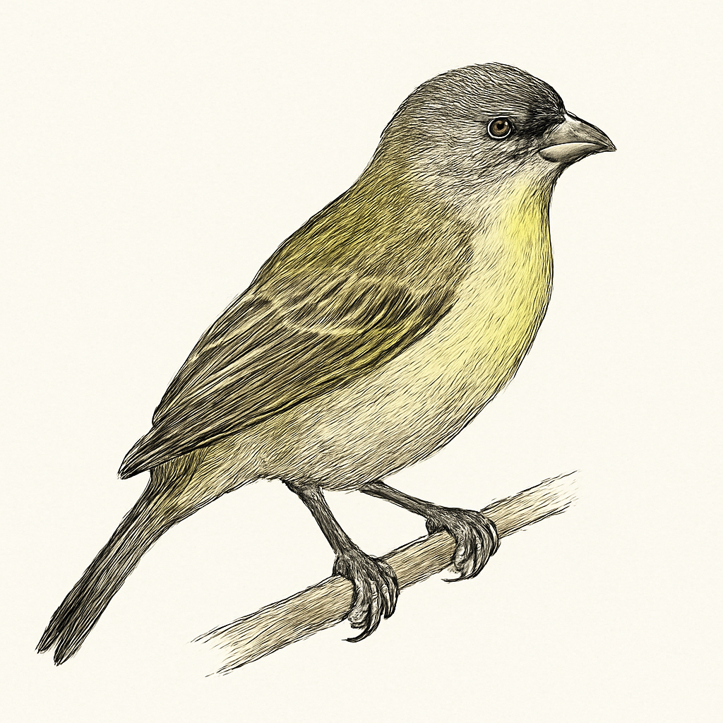 Illustration von Nordbrauengirlitz