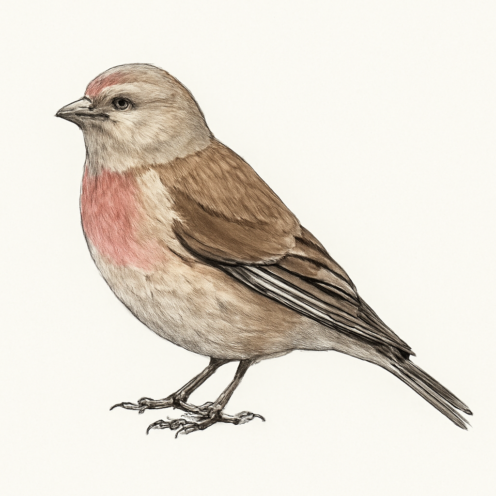 Common Linnet illustration