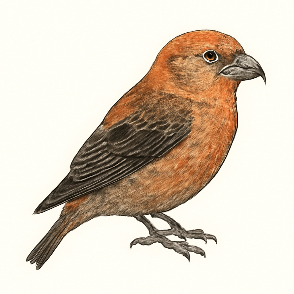 Scottish Crossbill illustration