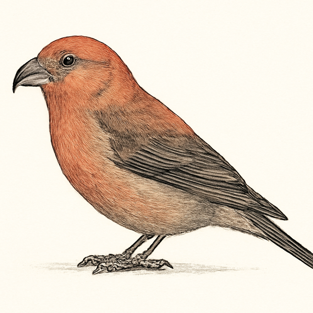 Common Crossbill illustration