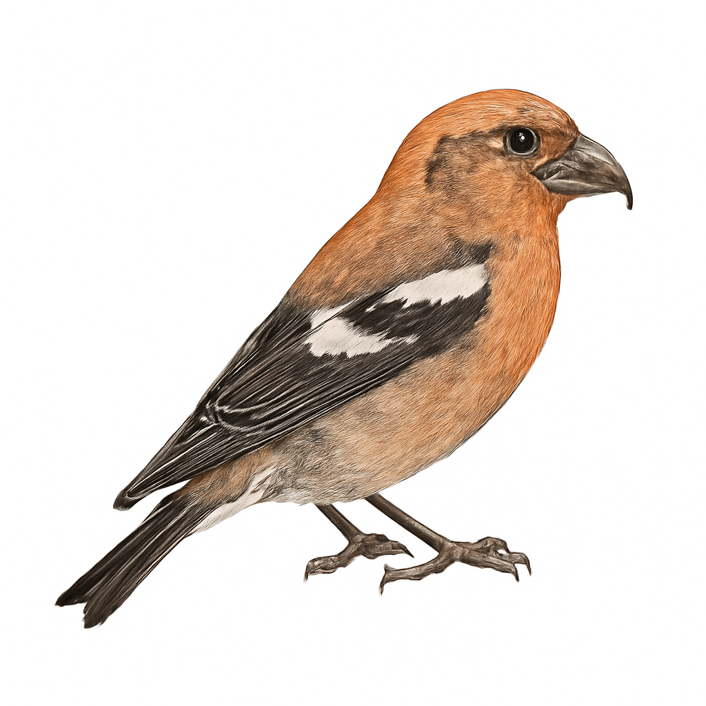 Two-barred Crossbill illustration