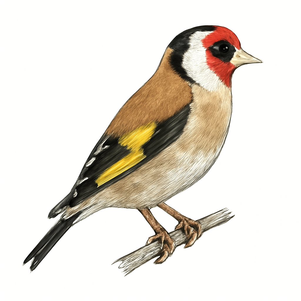 European Goldfinch illustration