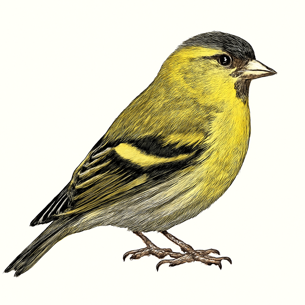 Eurasian Siskin illustration
