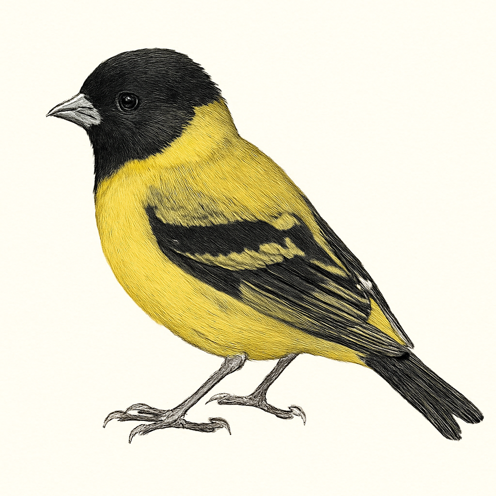 Illustration von Schwarzbrustzeisig