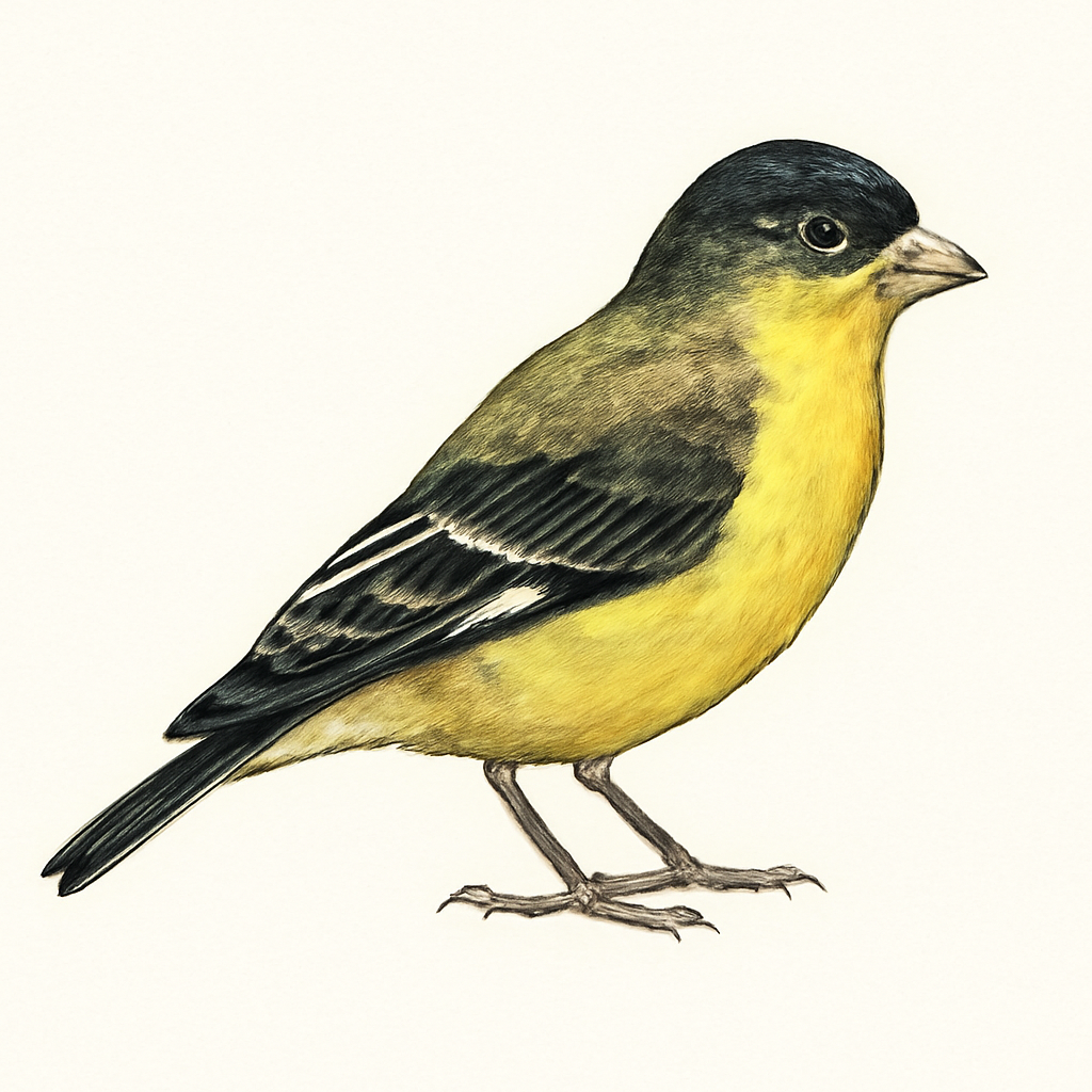 Ilustração de lesser goldfinch