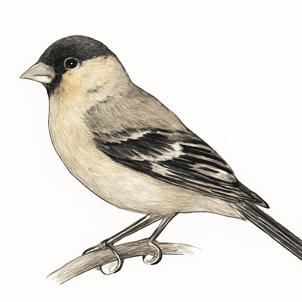 Ilustração de lawrence's goldfinch
