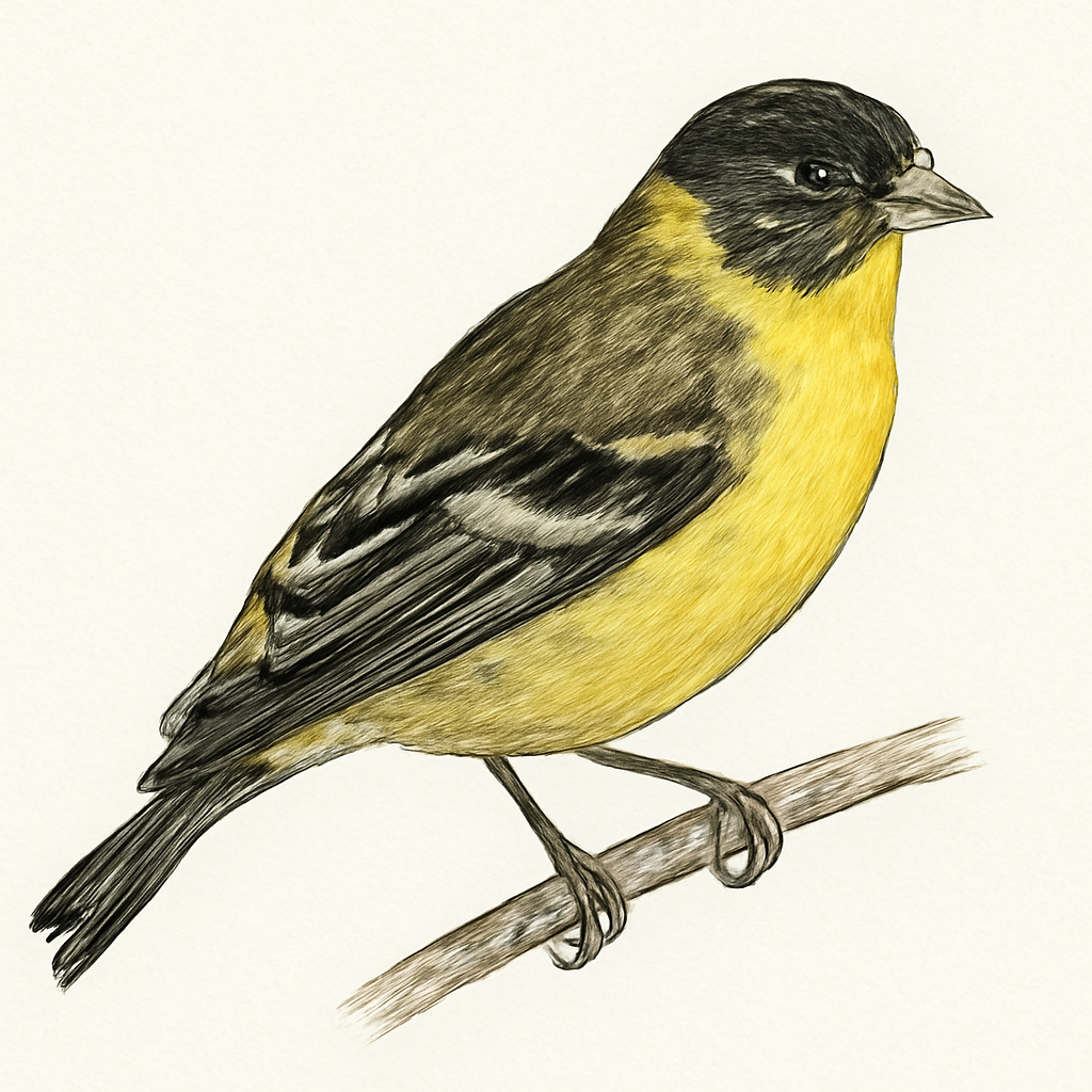 Illustration von Gelbbauchzeisig