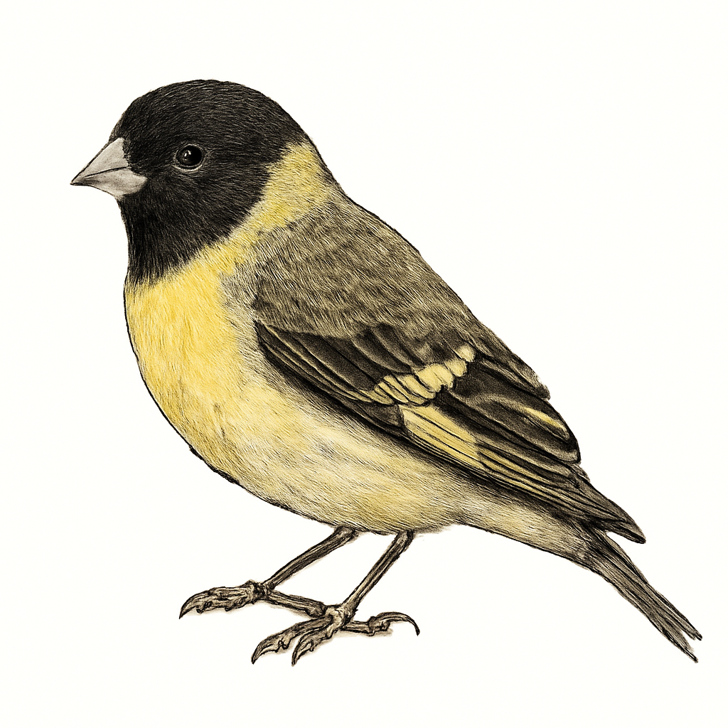 Illustrazione di Hooded Siskin