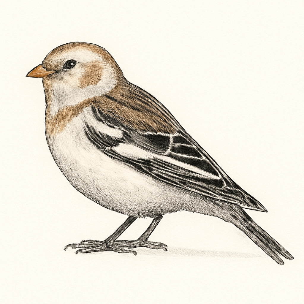 Snow Bunting illustration
