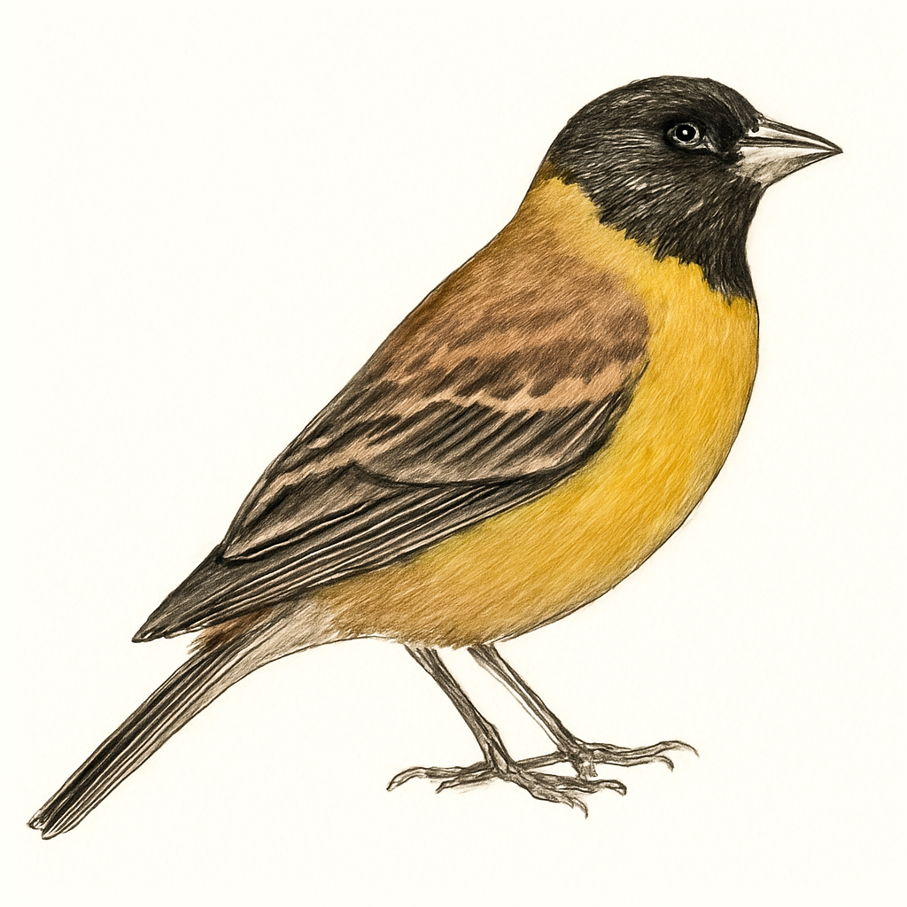 Black-headed Bunting illustration