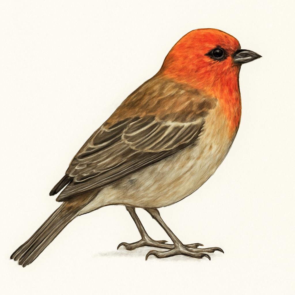 Red-headed Bunting illustration