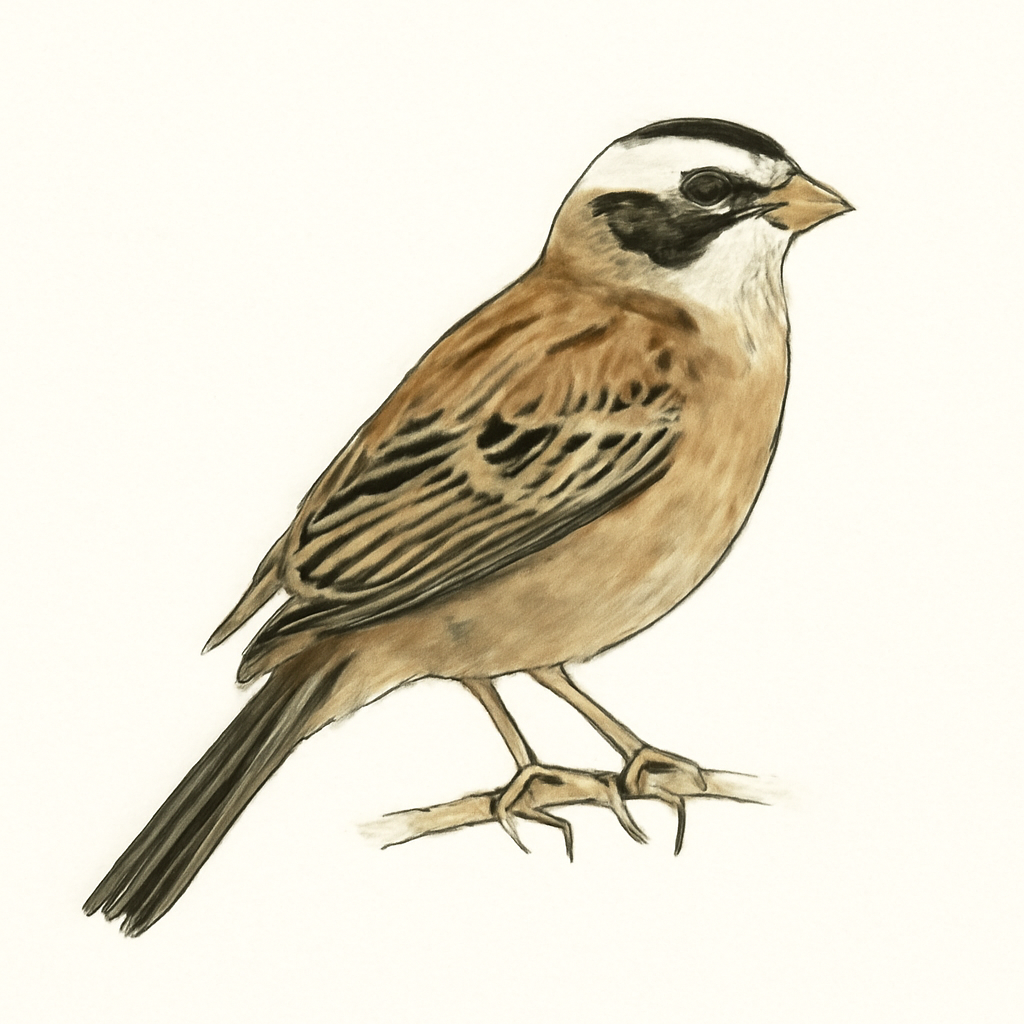 White-capped Bunting illustration