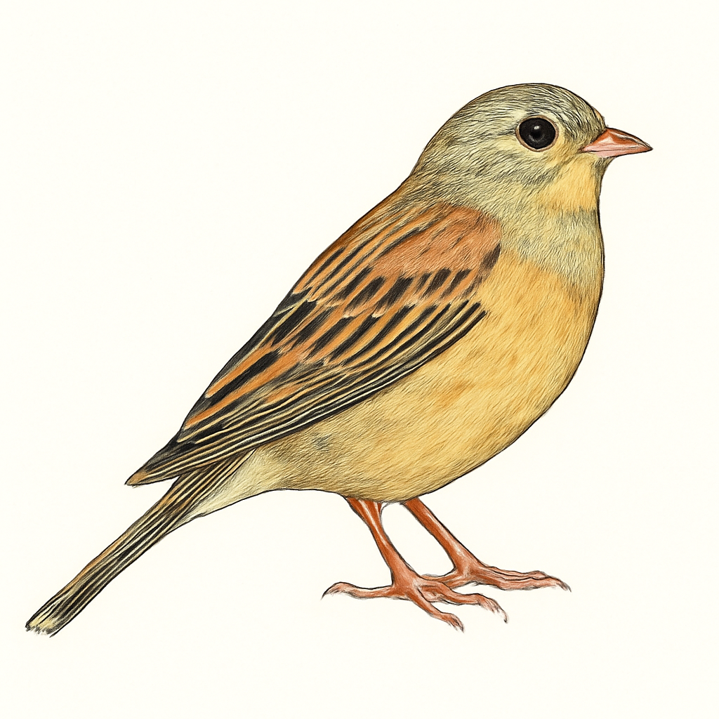 Ortolan Bunting illustration