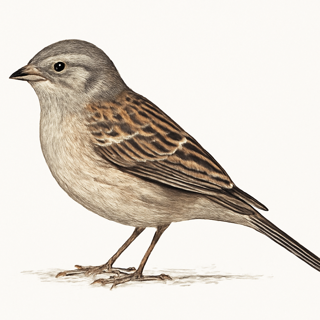 Grey Bunting illustration