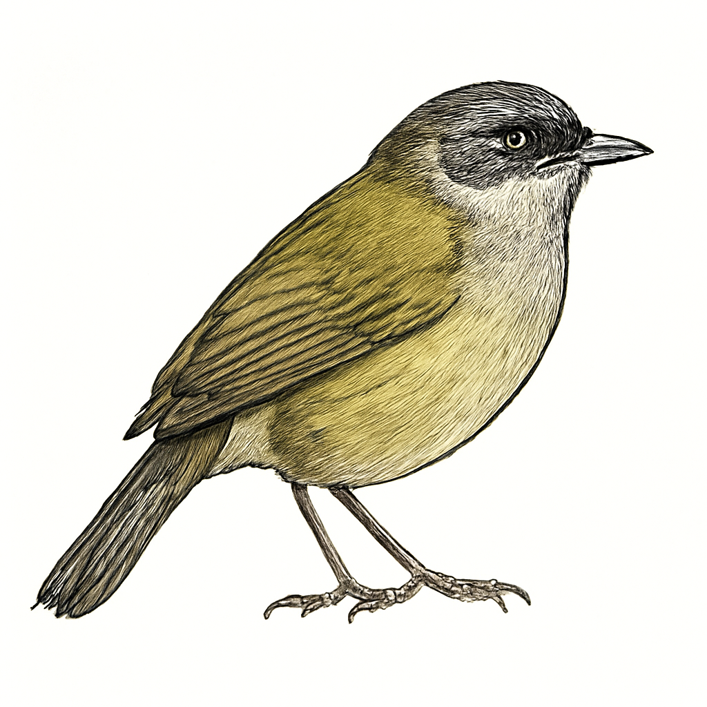 Ilustração de ashy-throated chlorospingus