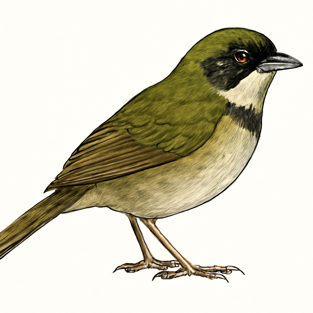 Illustrazione di Green-backed Sparrow