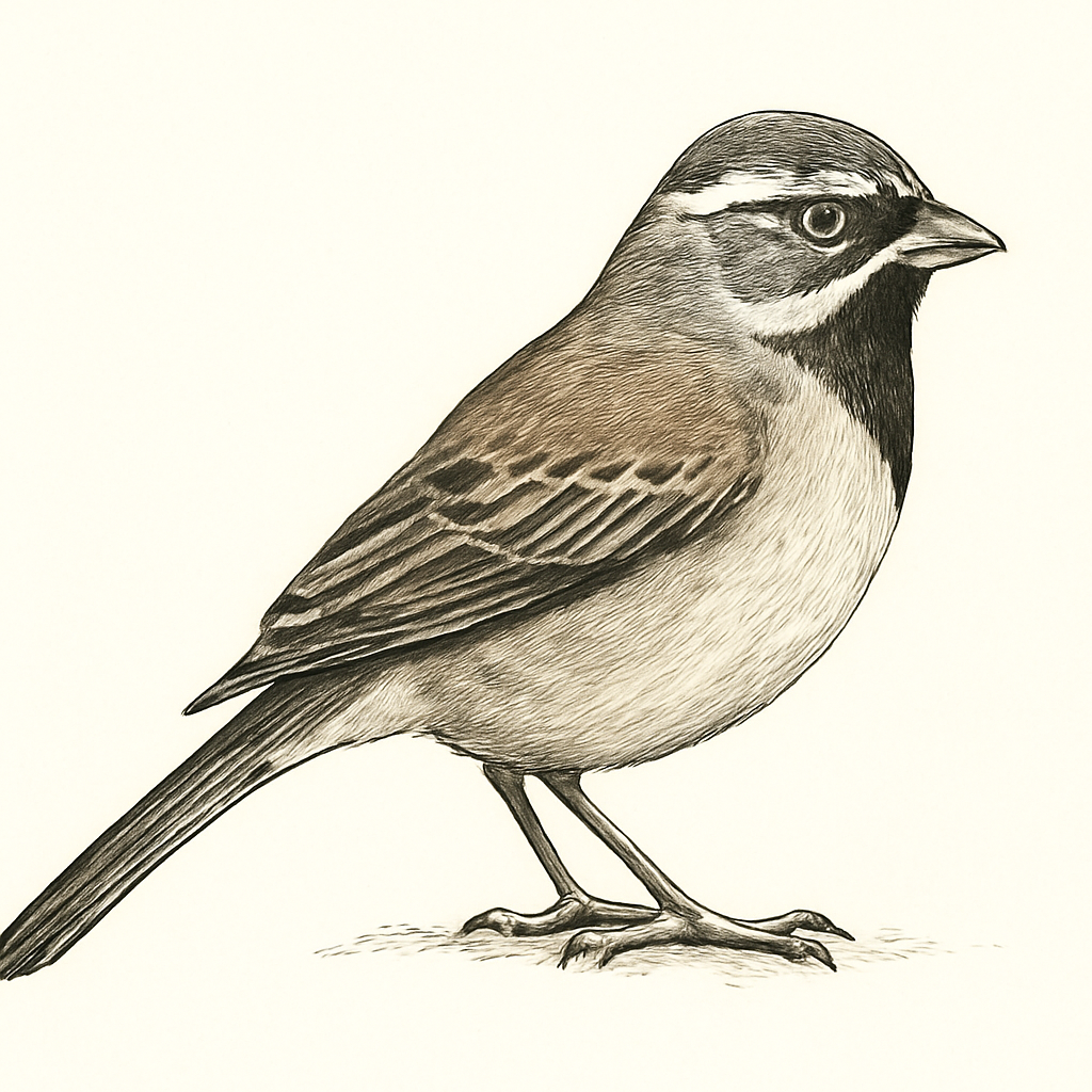 Illustration von Schwarzkehlammer