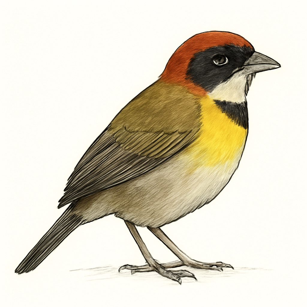 Ilustração de costa rican brushfinch