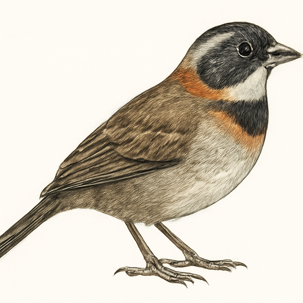 Half-collared Sparrow illustration