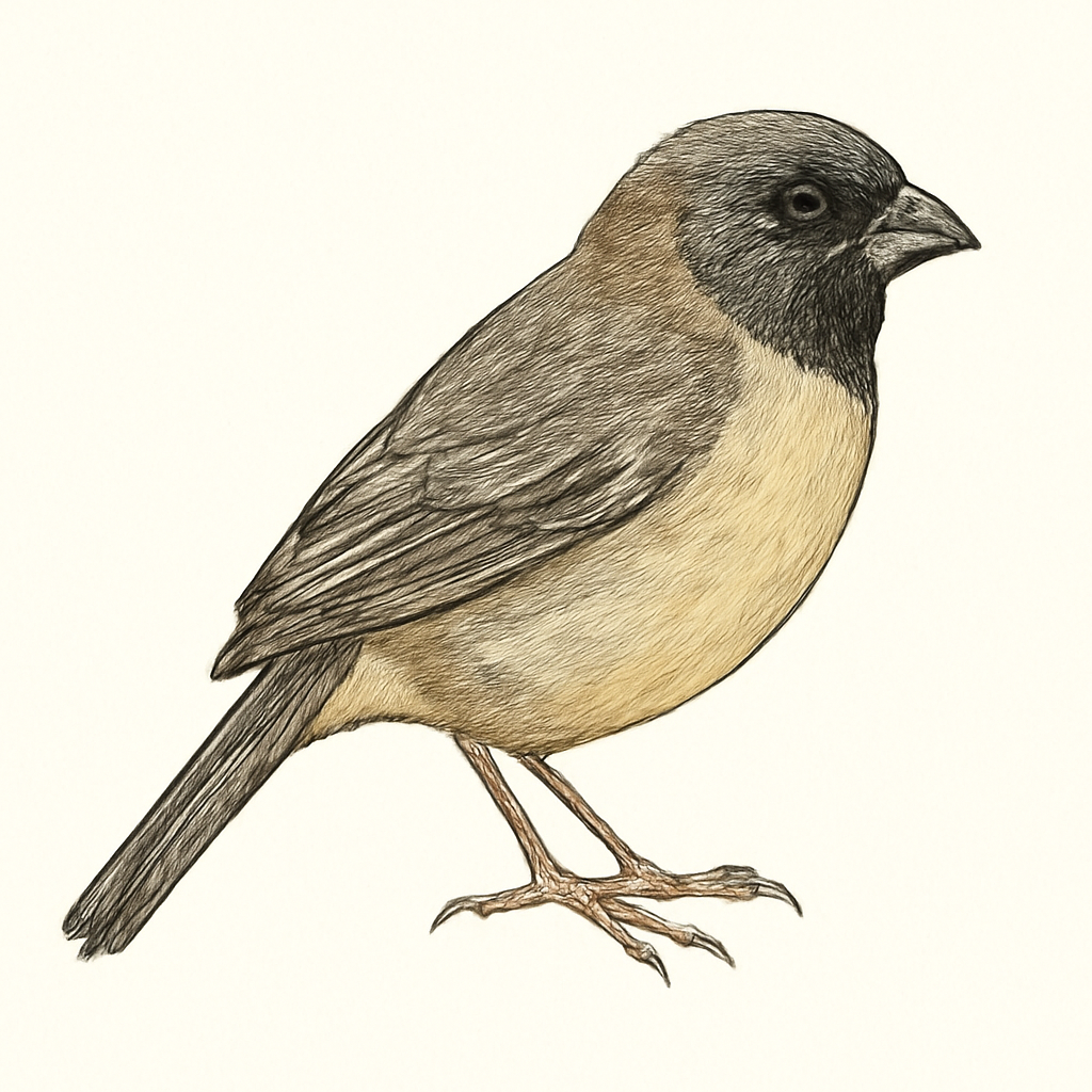 Ilustração de sooty-faced finch