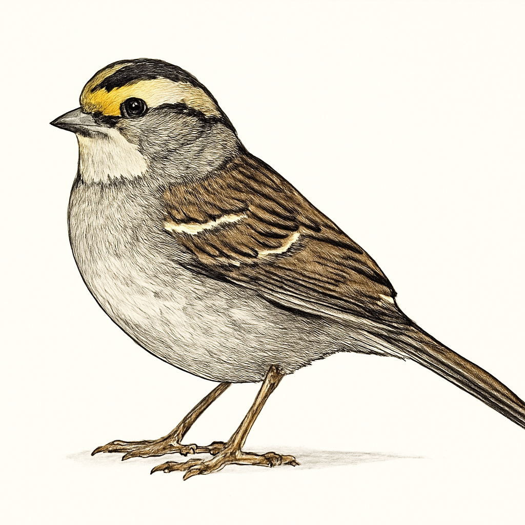Illustration de Bruant à gorge blanche