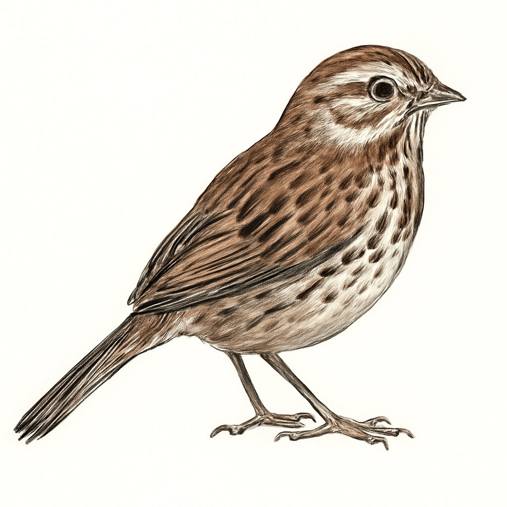 Song Sparrow illustration