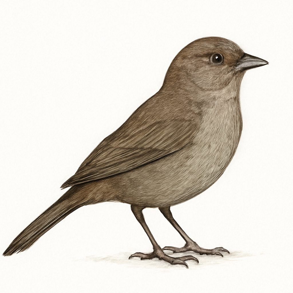 Canyon Towhee illustration