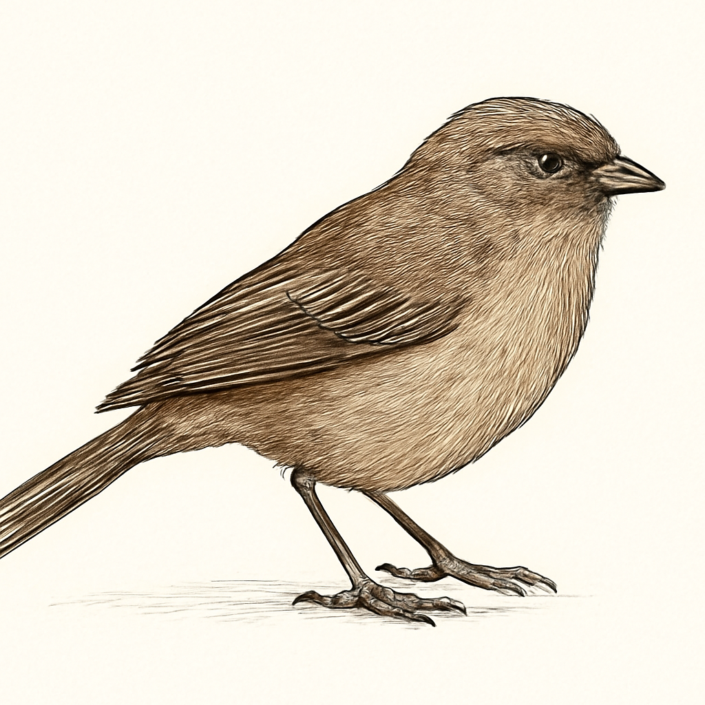 Abert's Towhee illustration