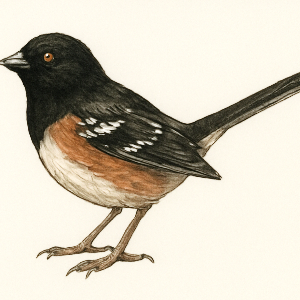 Illustrazione di Eastern Towhee