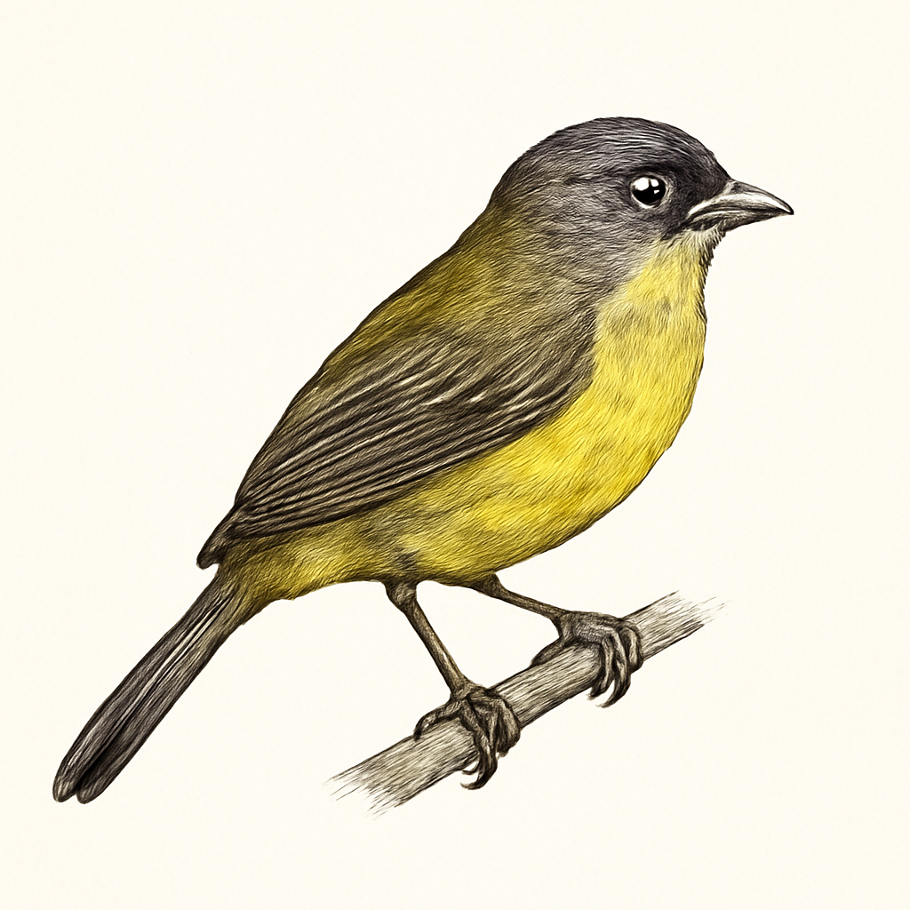 Illustrazione di Yellow-thighed Brushfinch