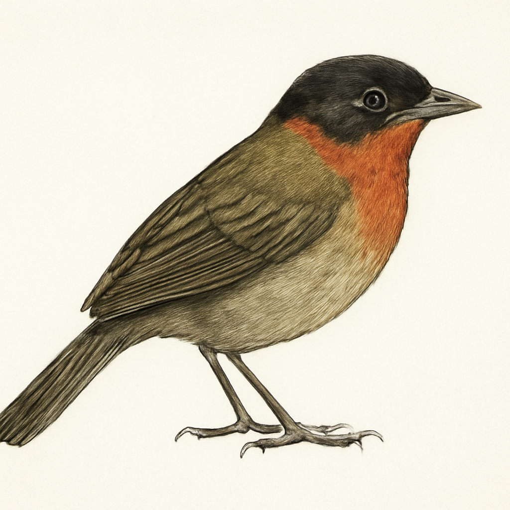 Illustration de Tricoloured Brushfinch