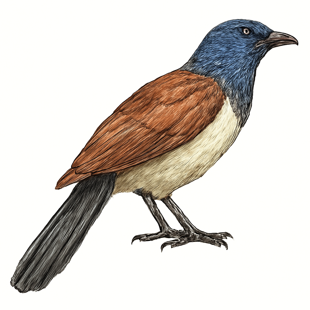 Illustration von Blaukopfkuckuck