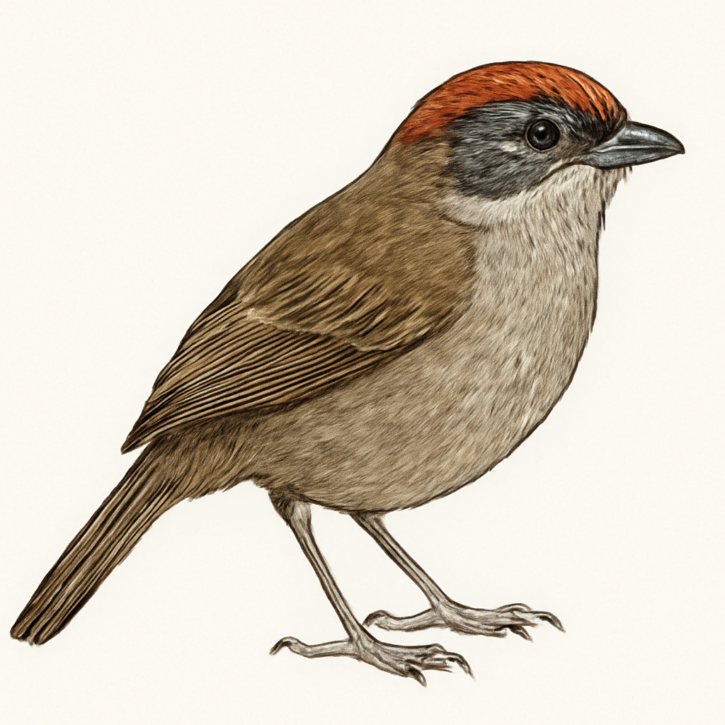 Bay-crowned Brushfinch illustration