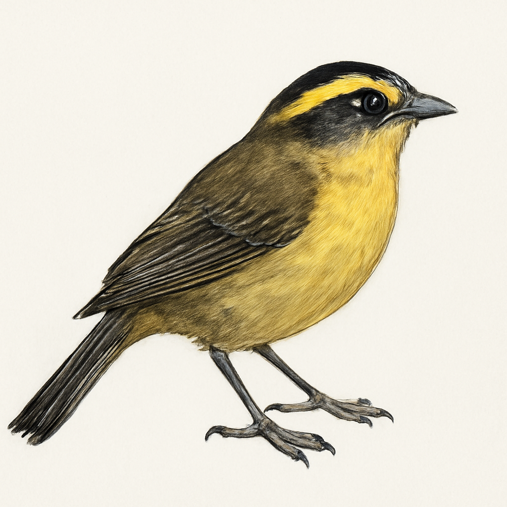 Illustrazione di Yellow-striped Brushfinch