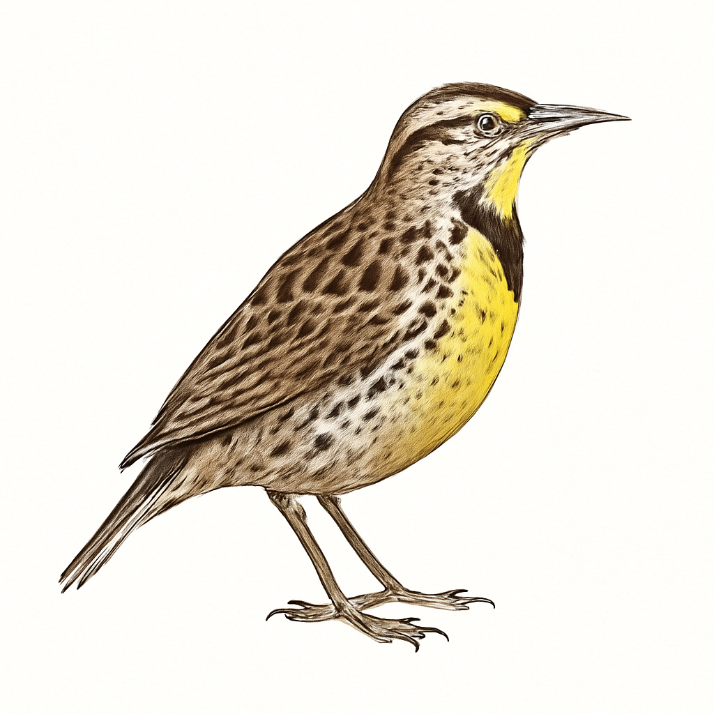 Eastern Meadowlark illustration