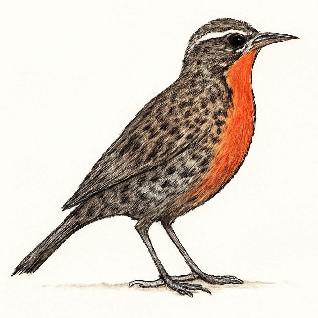 Illustrazione di Long-tailed Meadowlark